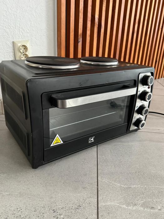 Міні-піч з двома конфорками — духовка + електроплита 2 в 1