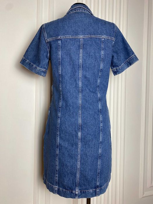 Sukienka krótka mini jeansowa dżinsowa 38 S M Only  kieszenie dekolt