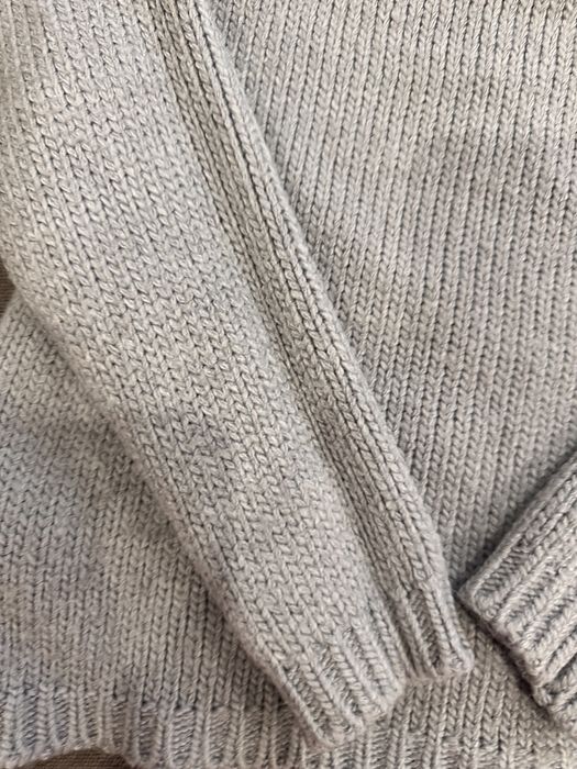 Серый голубой шерстяной свитер теплый гольф кофта шерсть натуральний