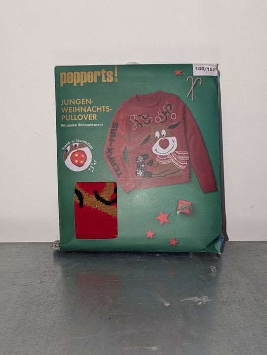 Sweterek świąteczny z reniferem dla chłopca sweter Pepperts 146/152