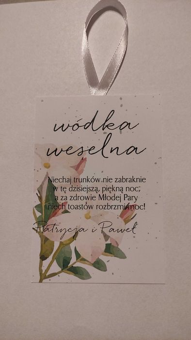 Zawieszki na wódkę weselną 196szt