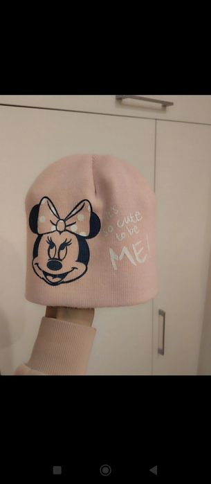 Czapka dziewczęca jesień zima Myszka Minnie 100% Akryl