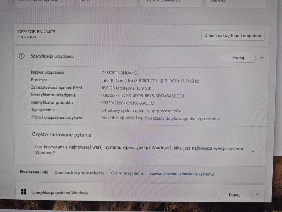 Lenovo m720q tiny win11 pro, 16gb ram, 256gb nvme