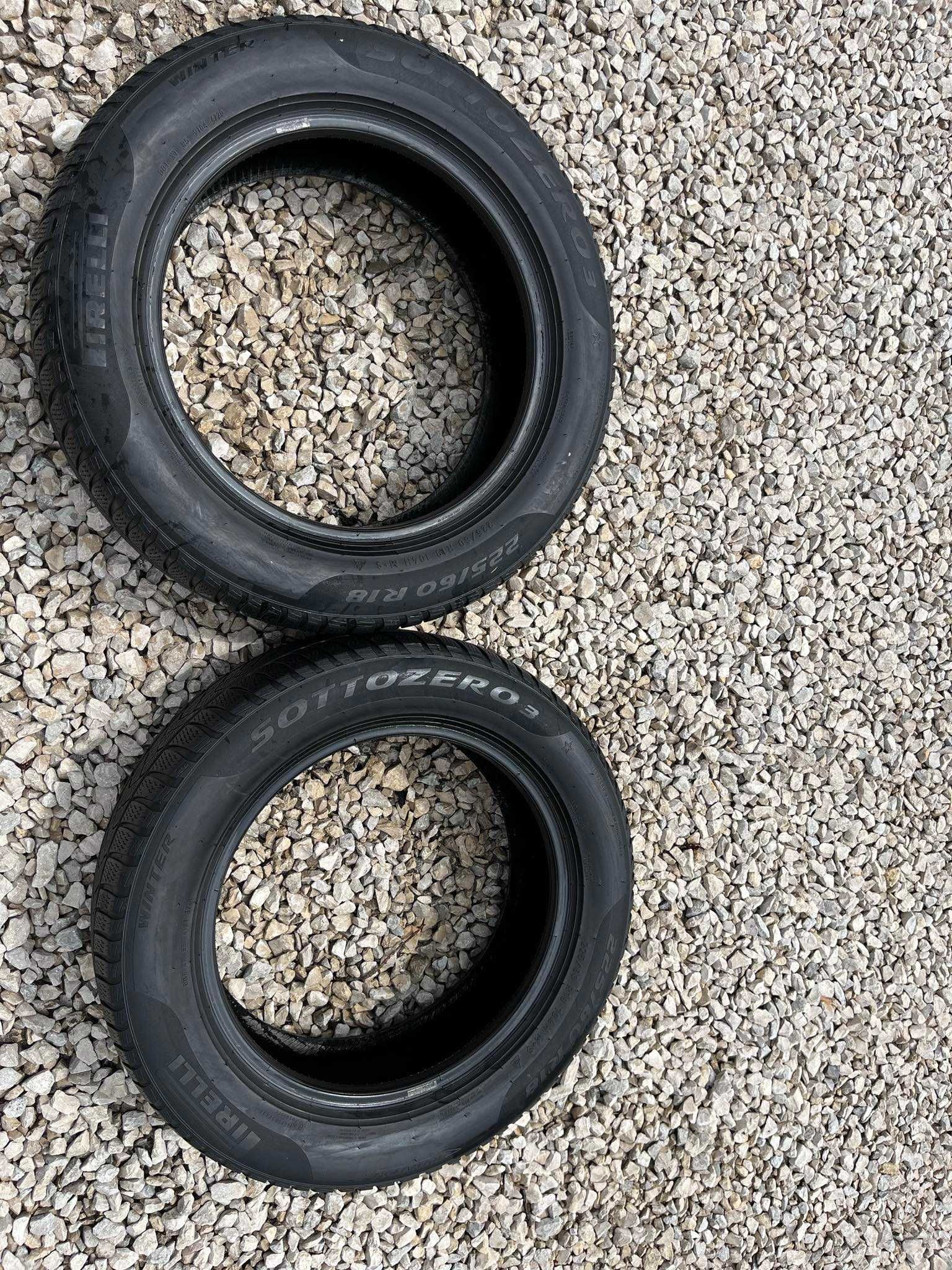 Opony 225/60R18 Pirelli Sottozero 3 Zima 2sztuki 5,18mm bieżnika