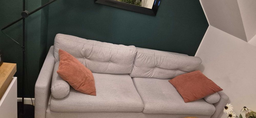 Sofa 3 osobowa szara rozkladana