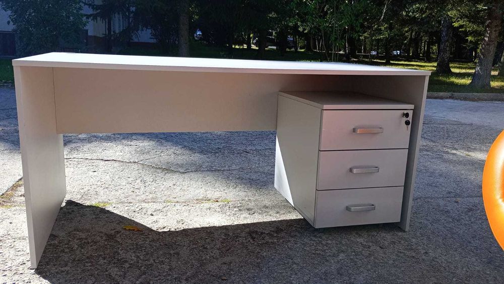 Biurko szare 160x80 biurka stół stoły do biur szkół domu