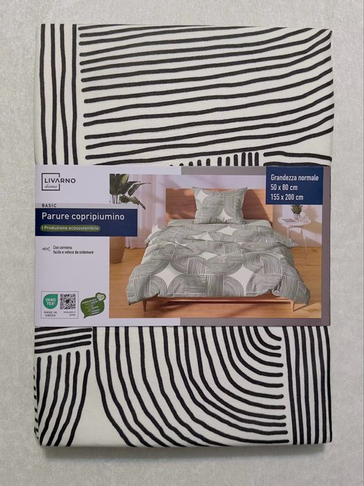 Італійський новий полуторний комплект постільної білизни Livarno Home