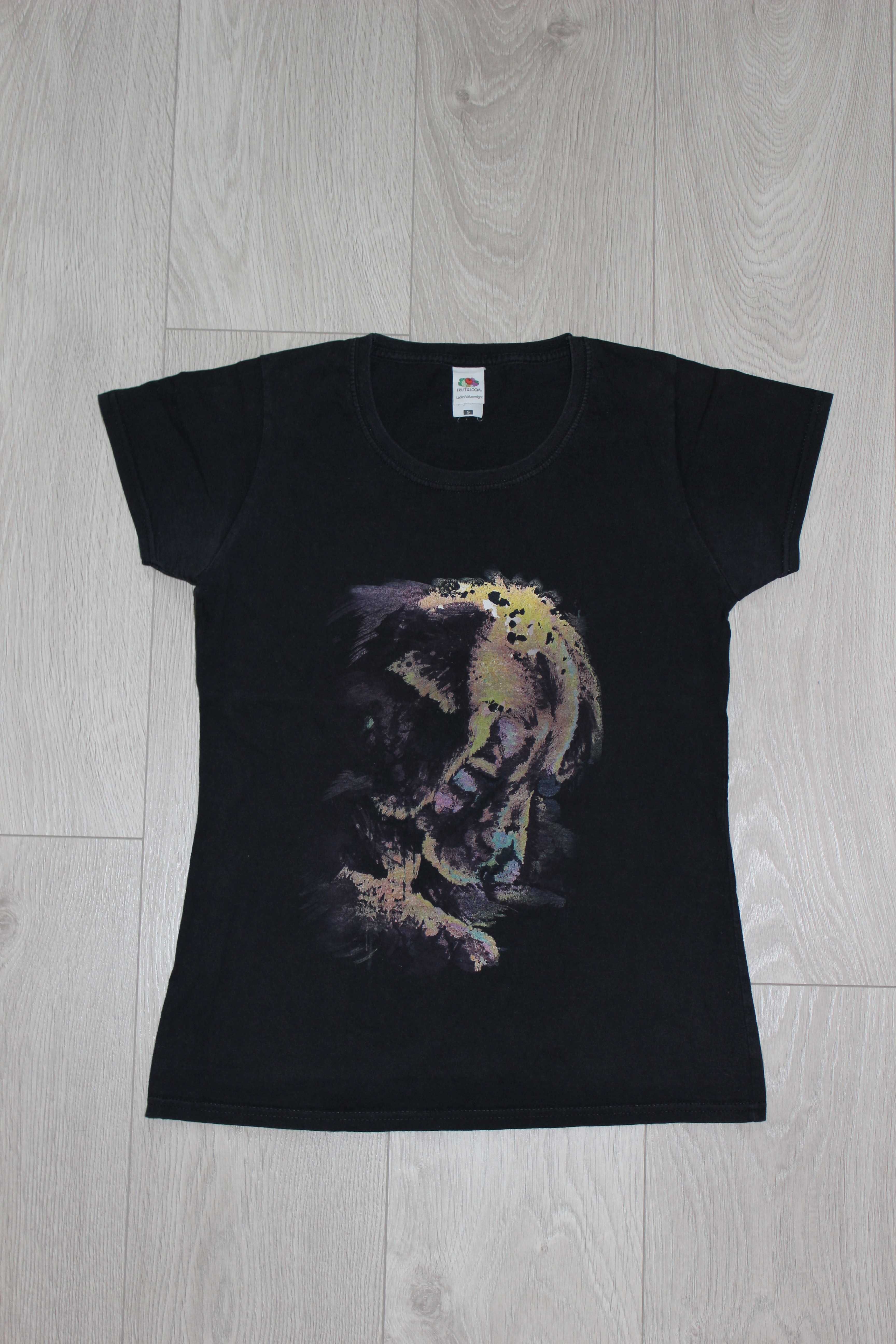 T-shirt koszulka damska Fruit of the Loom czarna, r. S