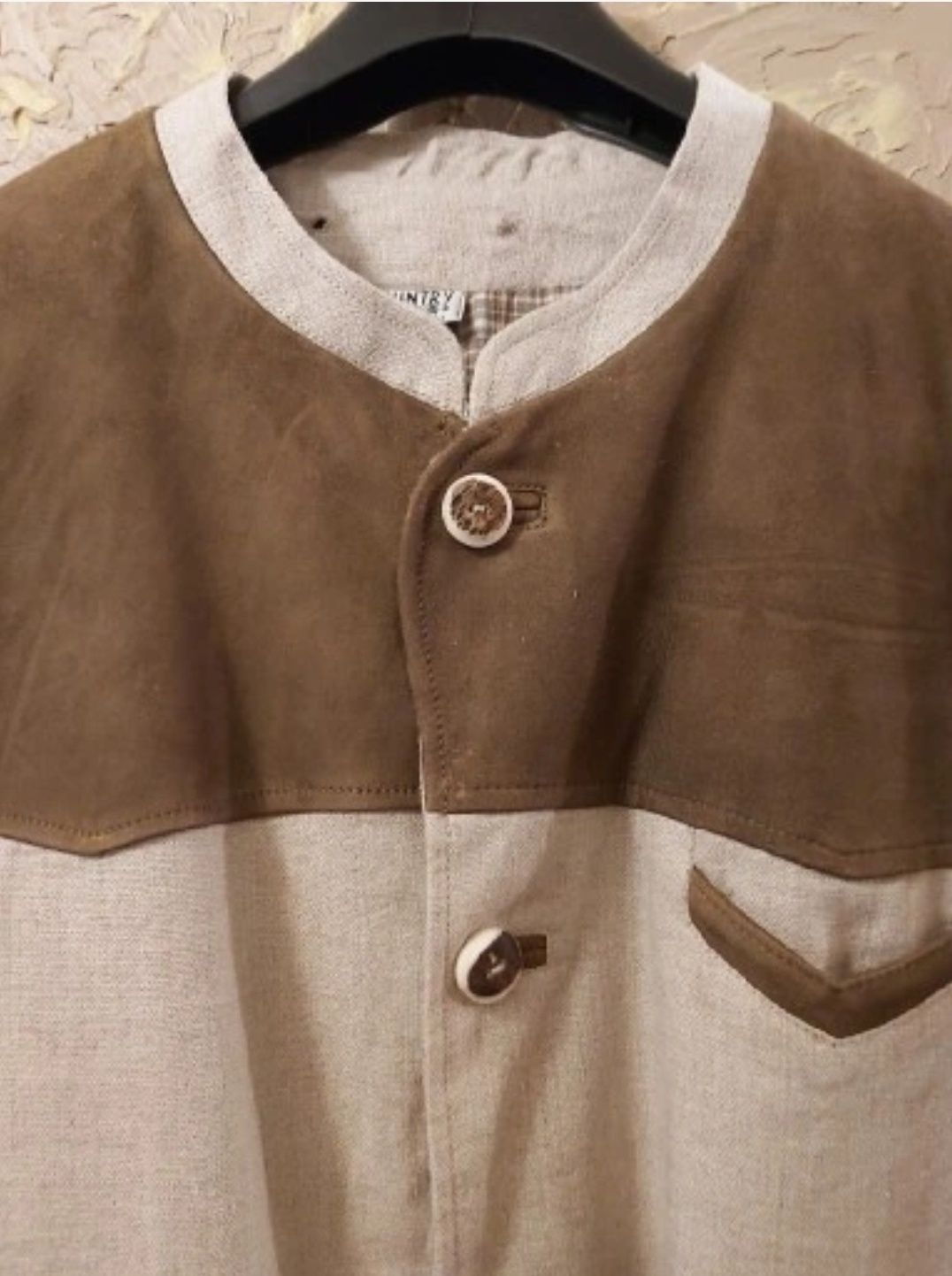 Elegancka lniana niemiecka marynarka myśliwska XL/XXL