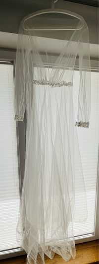 Narzutka tiulowa na suknię ślubną NOWA