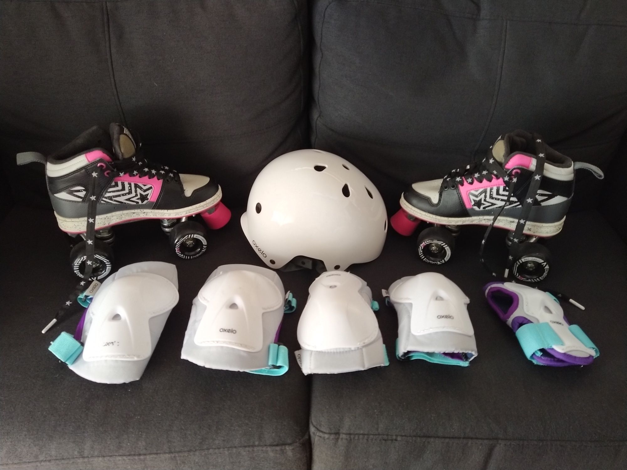 Patins quatro rodas OXELO linha casa quarto apartamento vivenda carro.