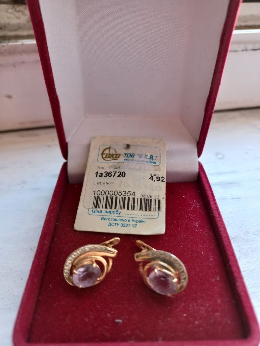 Золоті сережки 585 пр.