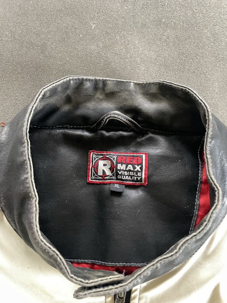 Мото куртка кожанка гоночна куртка Red Max vintage