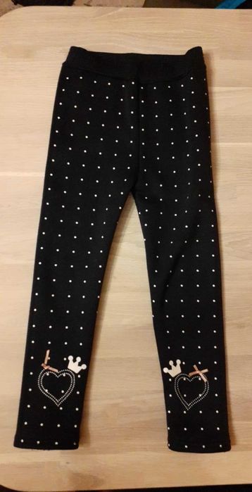 legginsy ocieplane w serduszka 116 getry ciepłe