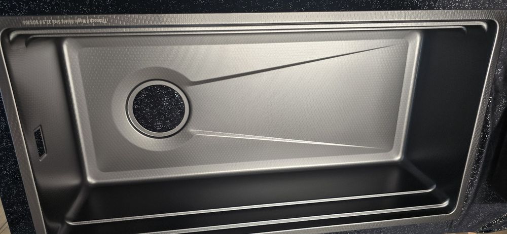 Zlew z nierdzewki 861x445x200 zlewozmywak czarny carbon