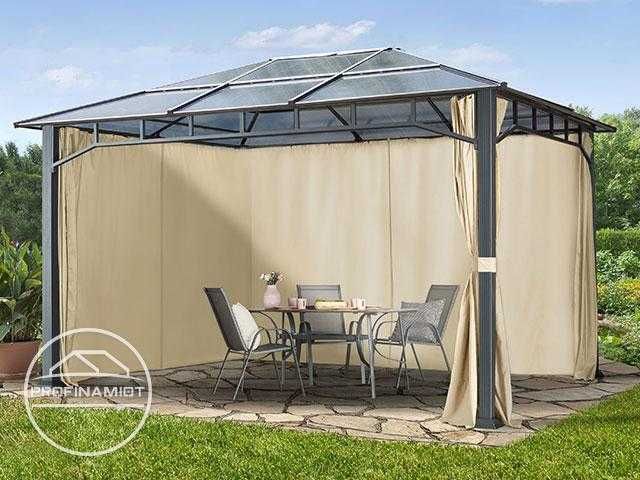 Pawilon ogrodowy Hardtop Sunset Deluxe, szampański, 3x4m