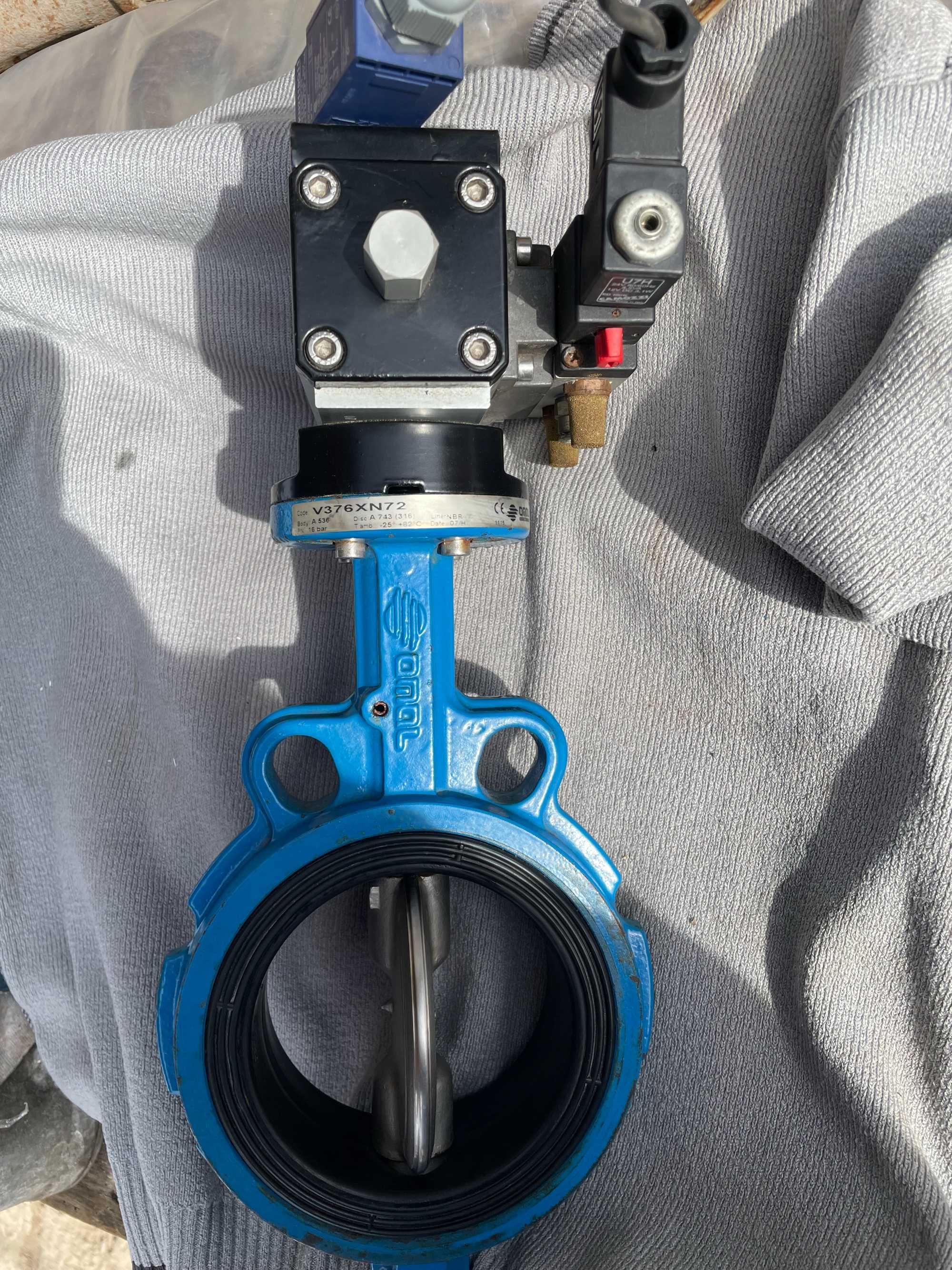 Дисковый затвор OMAL v376xn72 + пневмоцилиндр da45 f03-f05