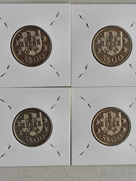 Lote de 11 moedas da República Portuguesa - escudos