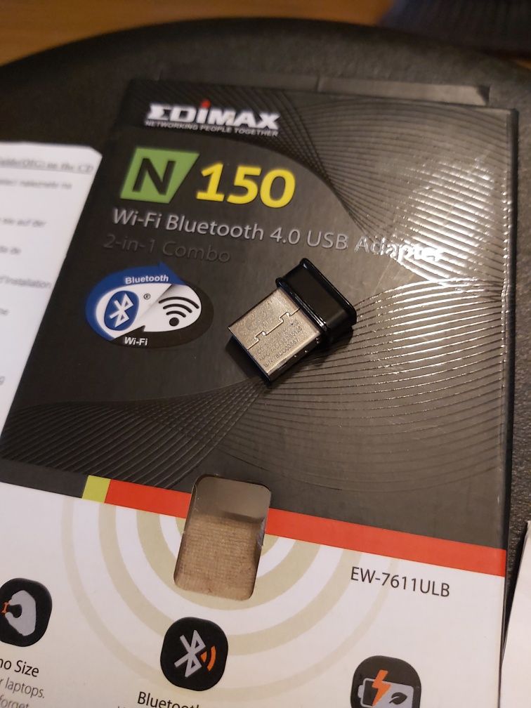 Wifi &BluetoEdimax 2w1 Nano malutki  (150Mb/s b/g/n) Bluetooth