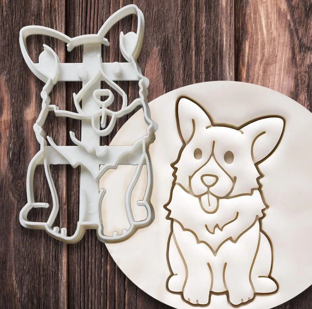 3 nowe duże foremki, wykrawacze ciastek Corgi 3D foremki do ciasteczek