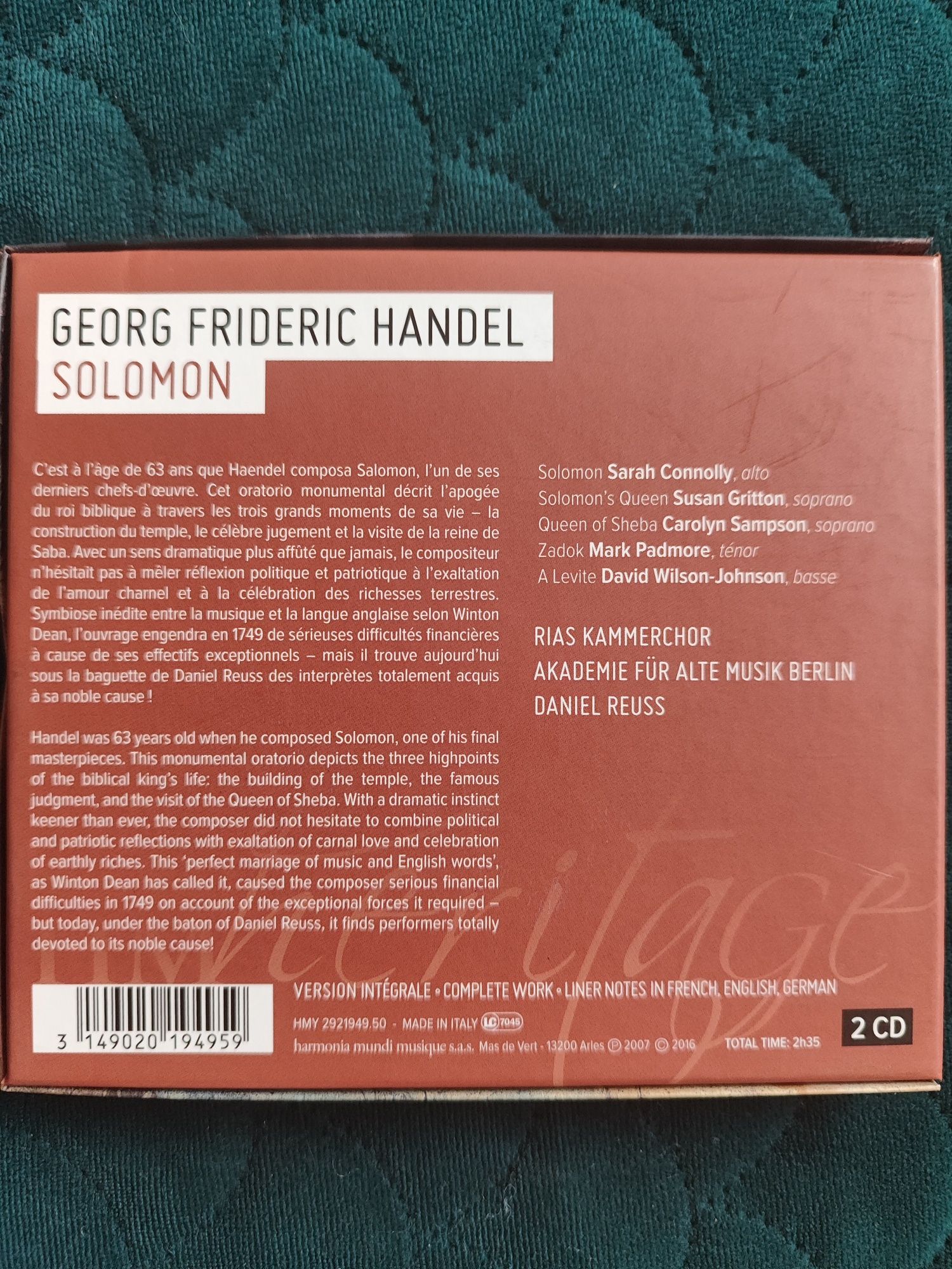 George Frideric Handel Solomon