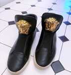 Sztos 100% oryginalne Versace Hi-Top Palazzo Sneakers Medusa skóra 42