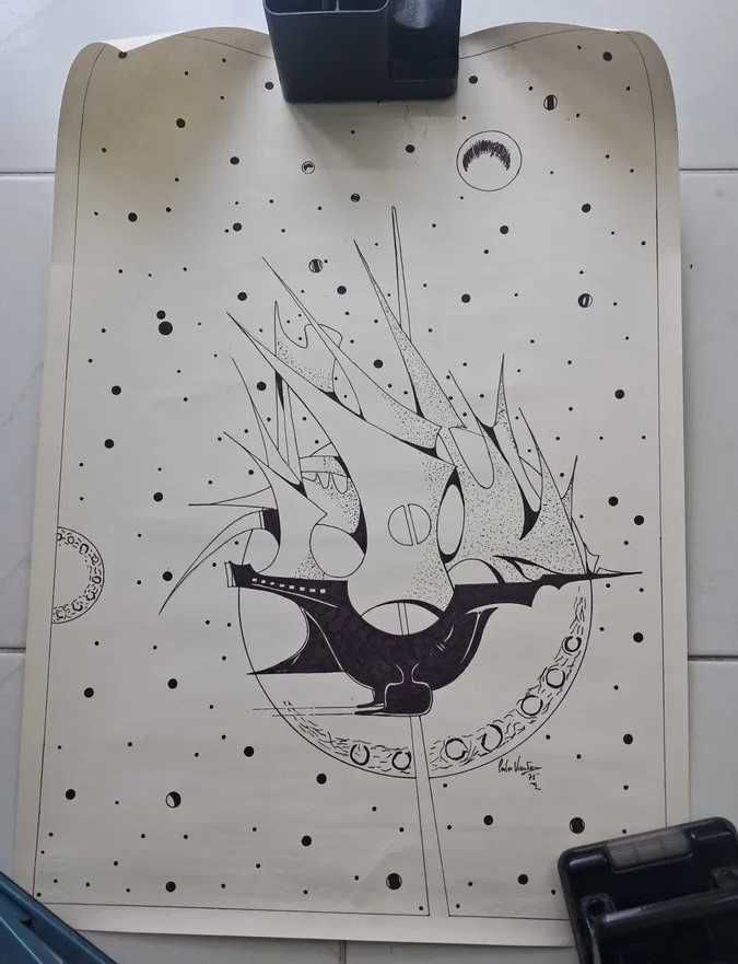 Poster com Imagem Futurista dos Anos 70
