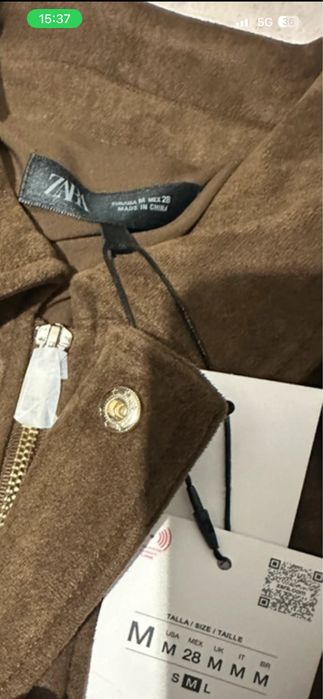 Trending Casaco Bomber Efeito Camurça M - Zara