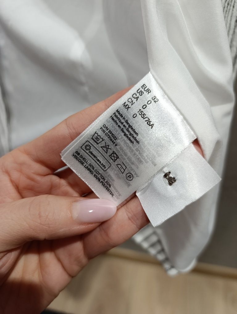 Marynarka żakiet H&M XS bawełna wiskoza w paski