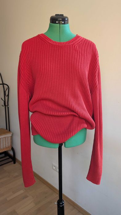 Oryginalny sweter vintage Tommy Hilfiger, 100% bawełna, L