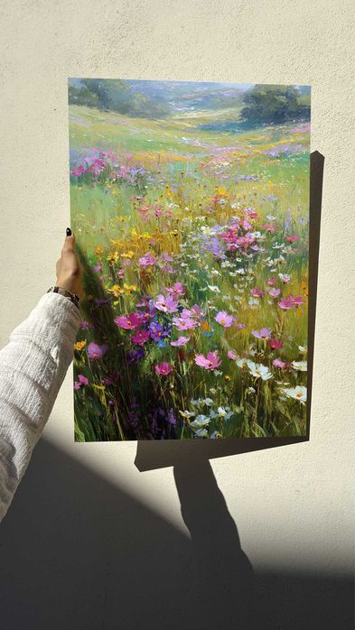 Obraz na płótnie botaniczny polne kwiaty 40x60