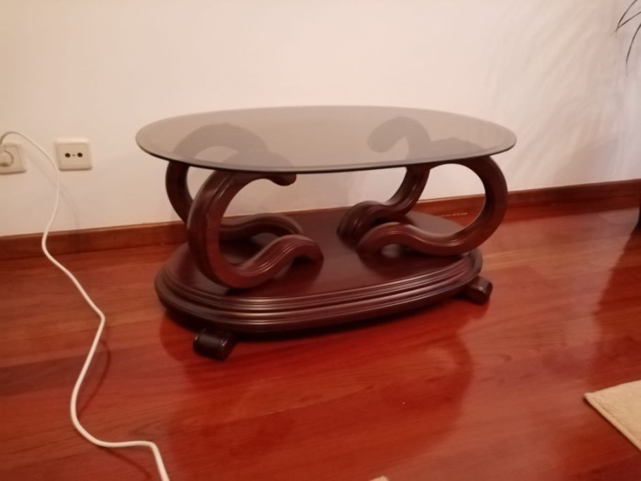 Mesa de apoio sofa madeira maciça--- NOVA