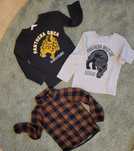 Zestaw 2x koszulka longsleeve + bluza polar h&m dla chłopca r. 116