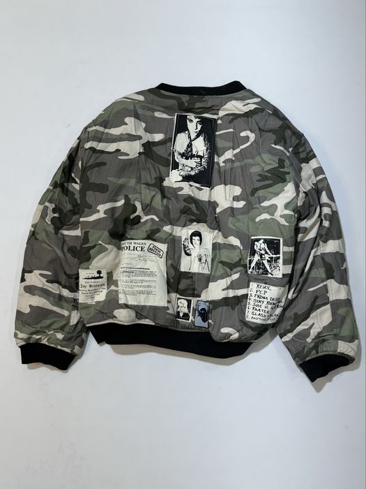 бомбер Raf Simons Nylon Patched Camouflage Bomber