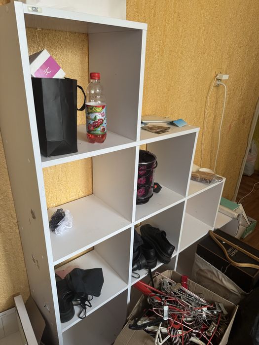 Поличка дитяча біла квадратна