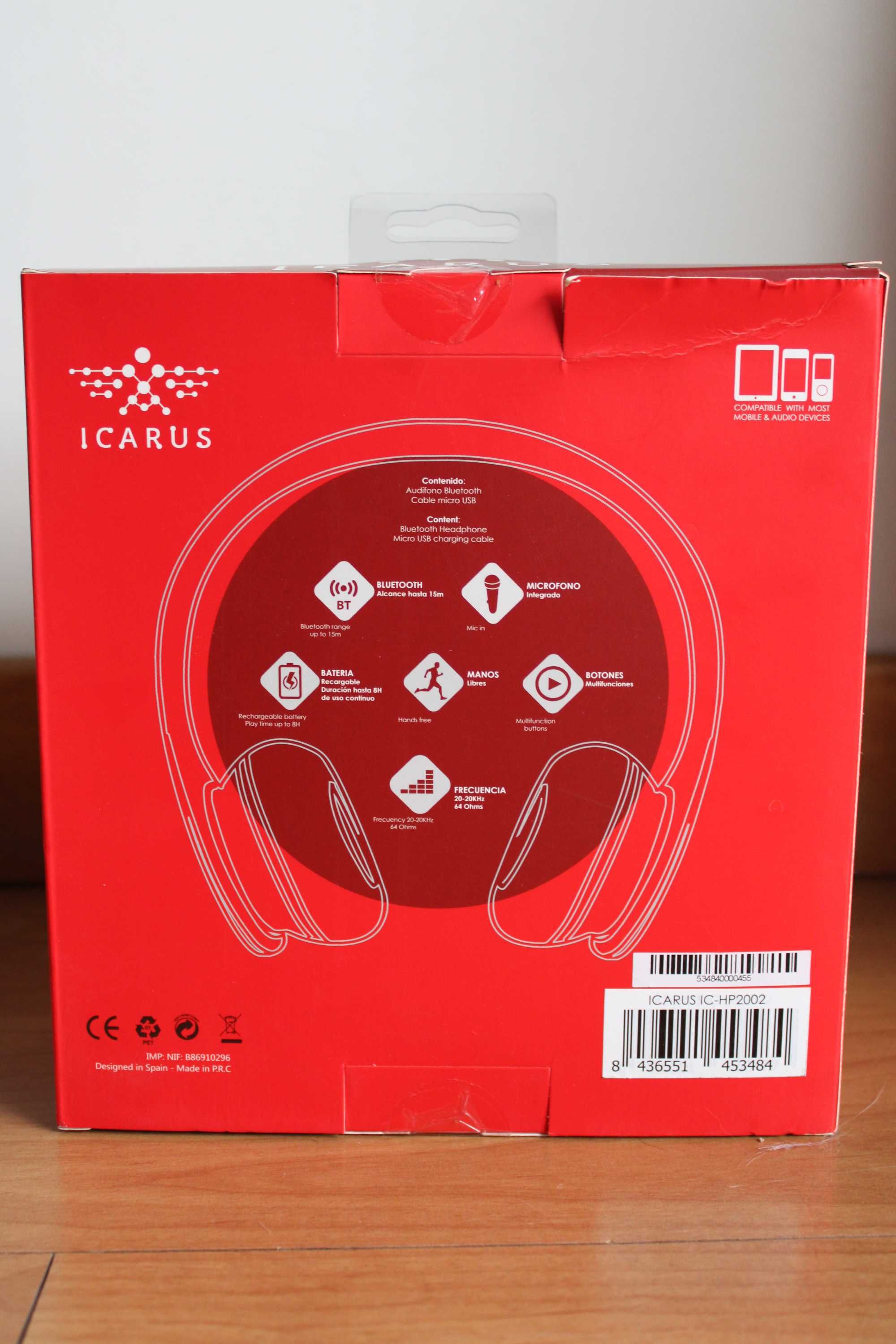 A ESTREAR | Headphones ICARUS IC-HP2022 | Sem fios