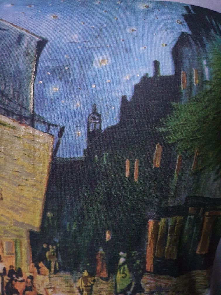 Artystyczna koszulka z obrazem Van Gogha Cafe Terrace at Night