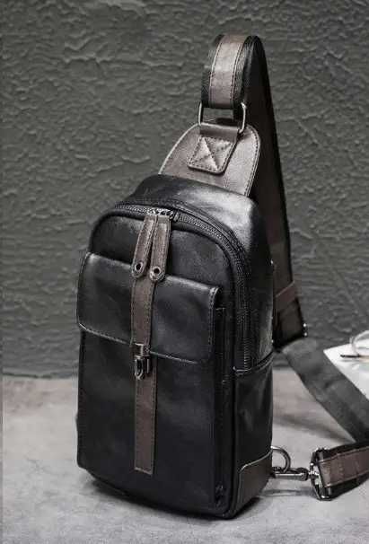 Мужская брендовая бананка сумка на грудь плечо барсетка рюкзак ранец