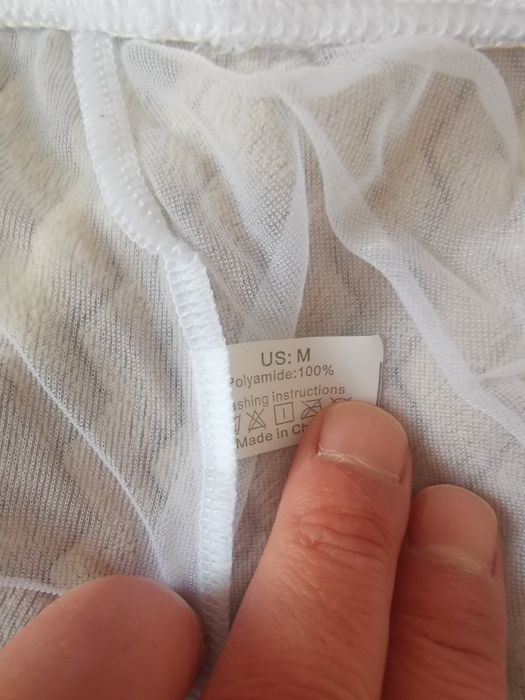 Slipki męskie z siateczki rozmiar M nowe, poliestrowe 5 sztuk