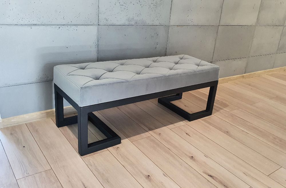 Ławka Loft 3 siedzisko tapicerowane do przedpokoju 110x40cm