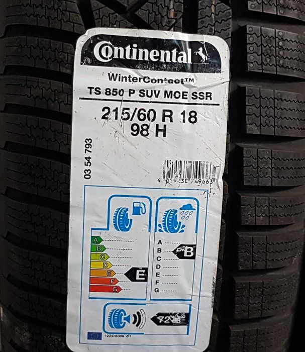 2x215/60r18 98H Continental WinterContact TS850P Suv SSR MOE