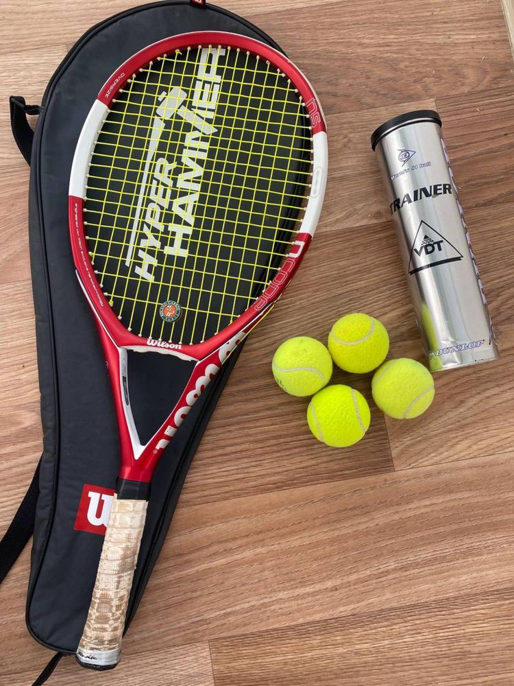 Ракетка Wilson Nano Carbon + мячі