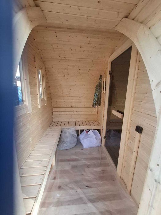 Sauna Ogrodowa OD RĘKI igloo 4 m PANORAMA