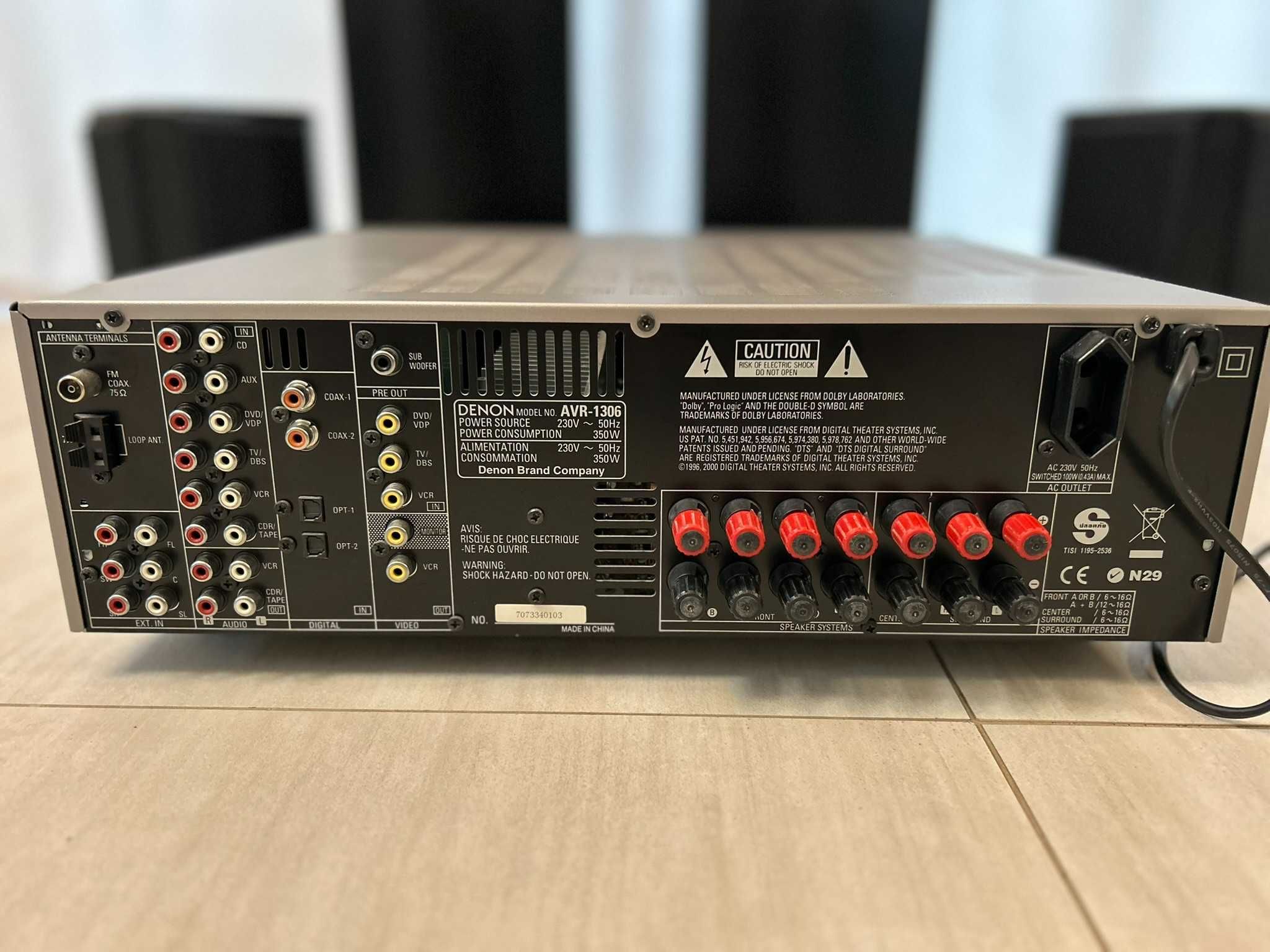 Amplituner DENON AVR-1306 + kolumny - Kino domowe