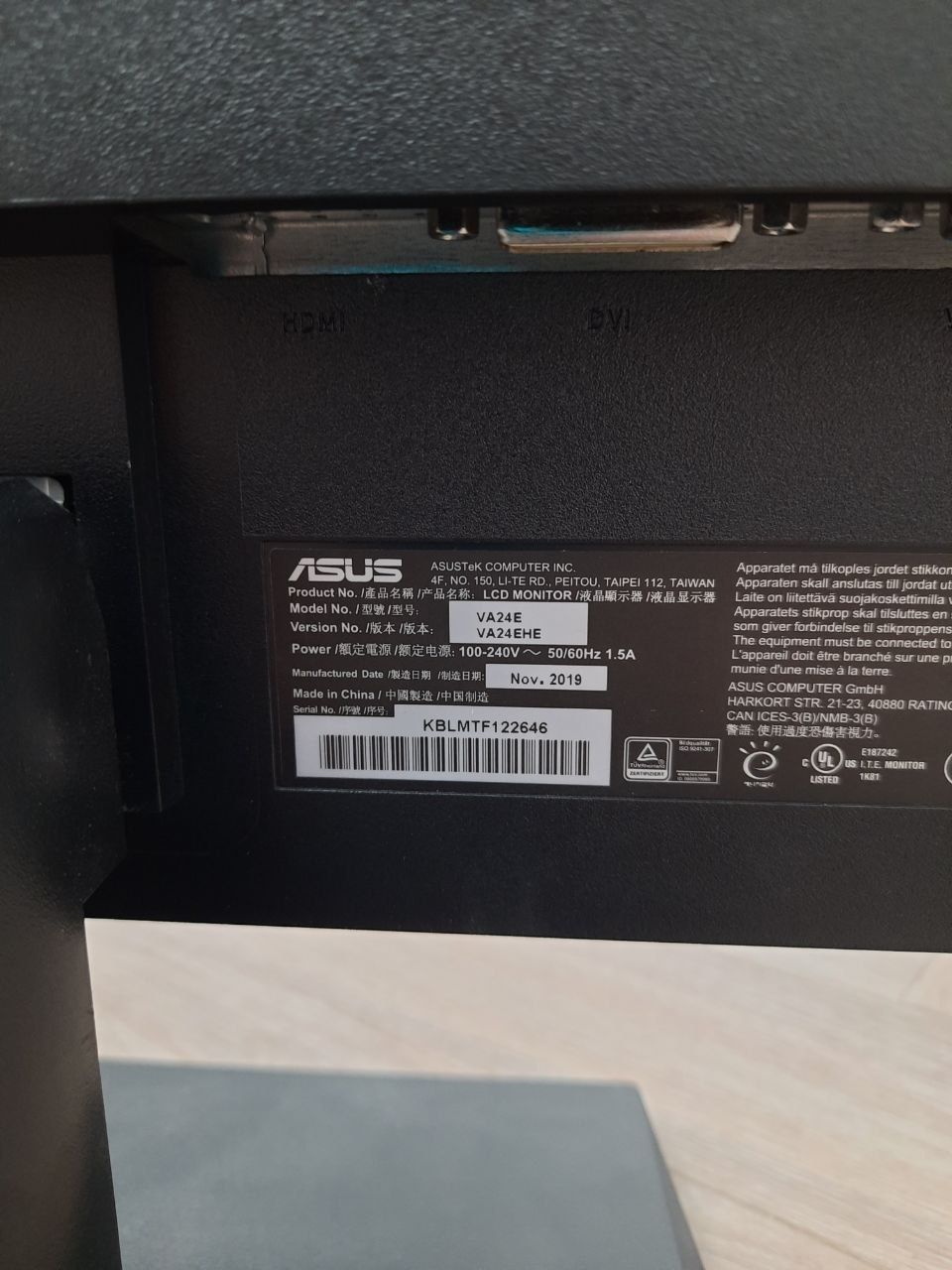 Монітор 23.8" Asus VA24EHE