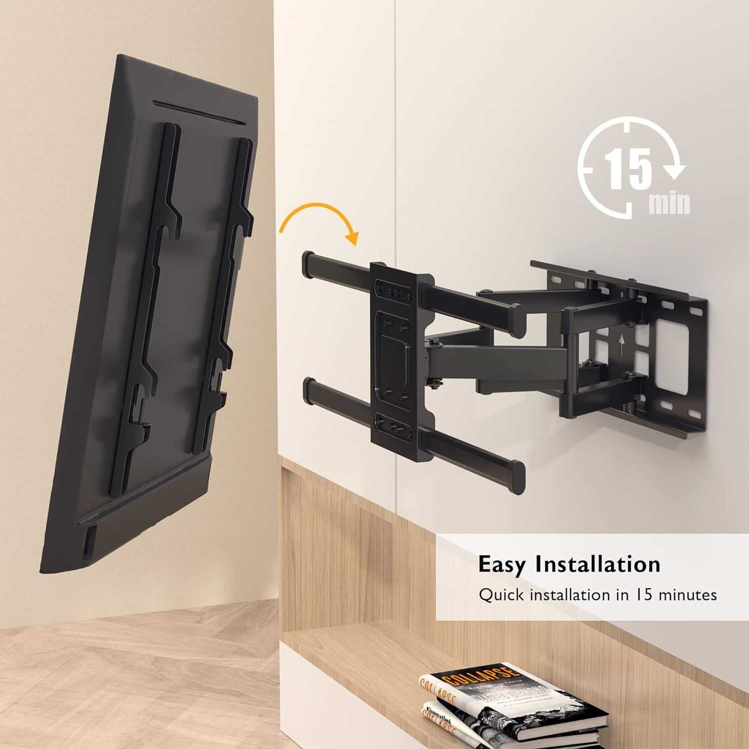 BONTEC CT135 uchwyt obrotowy do TV 32-84" do 60kg VESA + kabel HDMI