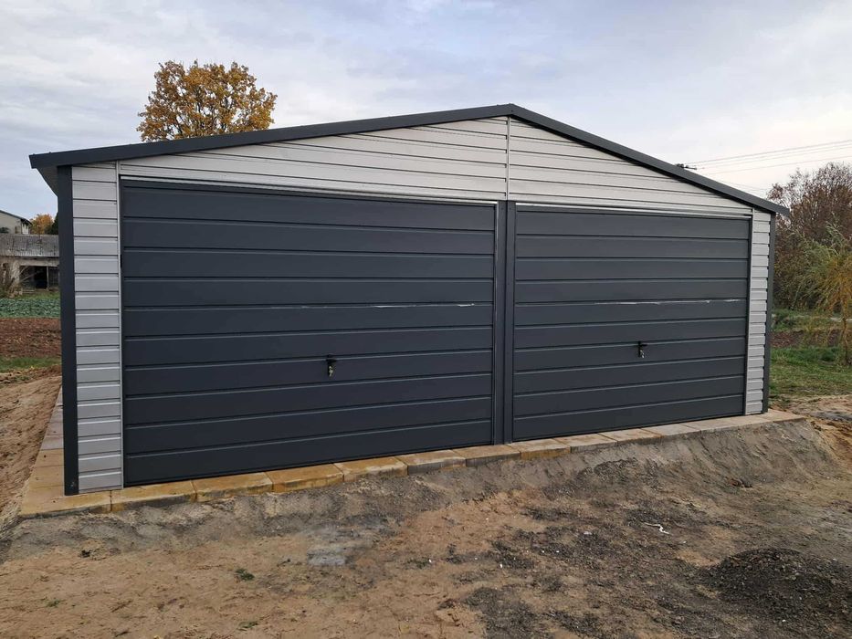 Garaż blaszany 6,5x5 WZMOCNIONY PROFILAMI. Producent. CAŁA POLSKA