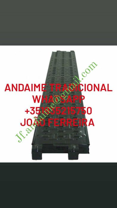 Andaime tradicional e cavaletes