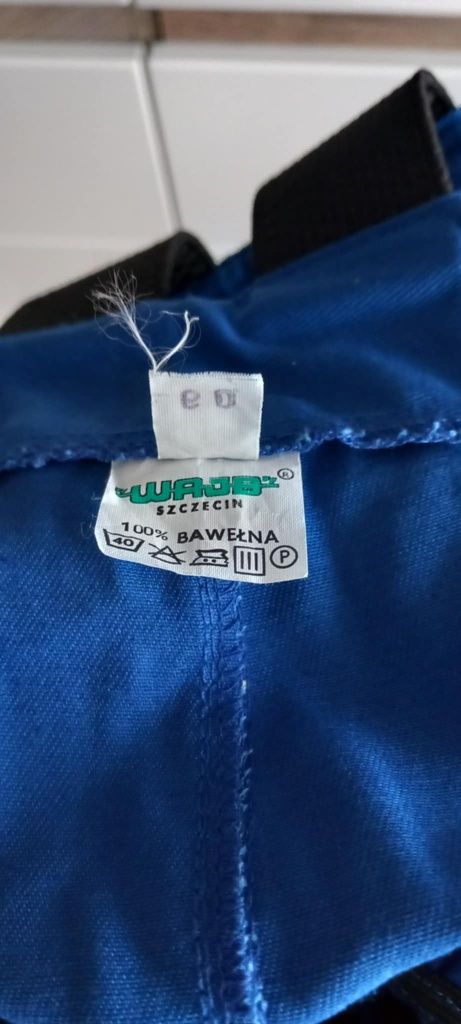 Męskie niebieskie ogrodniczki, 100% bawełna, r. XXL