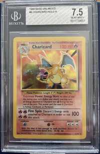 Karta Pokemon Charizard PSA BGS 7,5 Base Set Unlimited